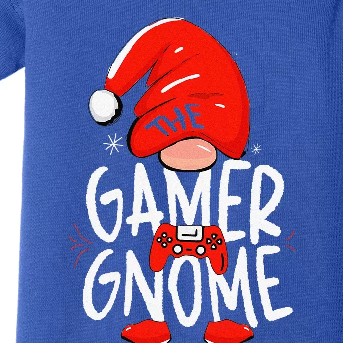 Gamer Gnome Funny Gaming Christmas Gnomies Family Matching Baby Bodysuit