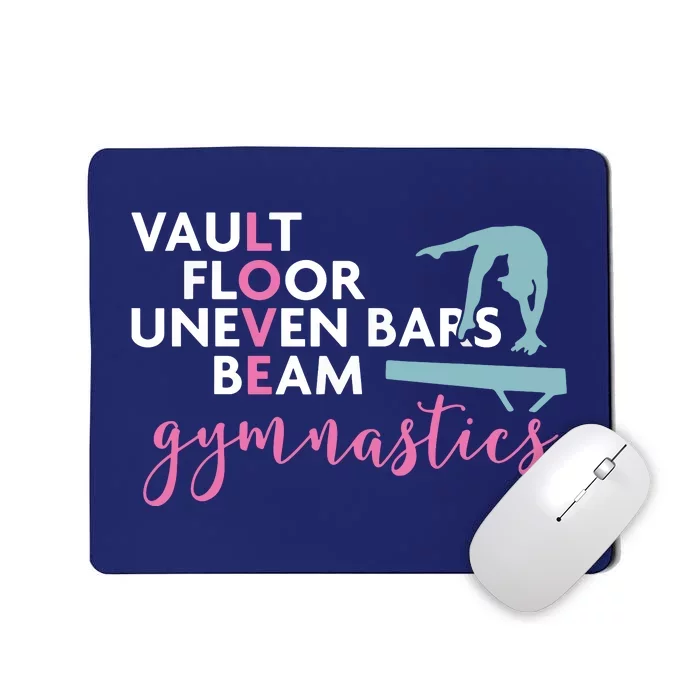 Gymnastics Gift For Girl Love Beam Gymnast Mousepad