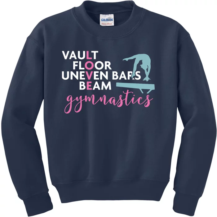 Gymnastics Gift For Girl Love Beam Gymnast Kids Sweatshirt