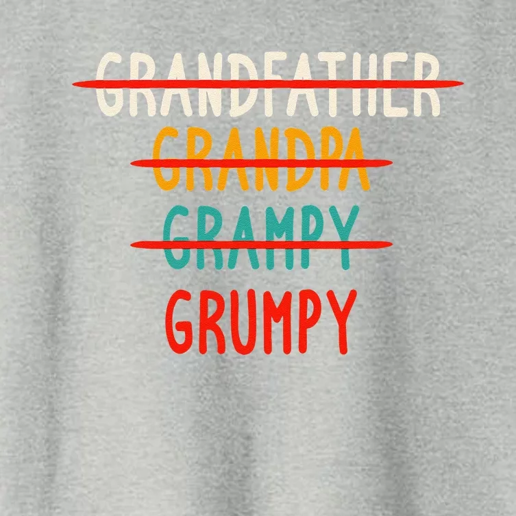 Grumpy Grandfather Fathers Day Women's Crop Top Tee