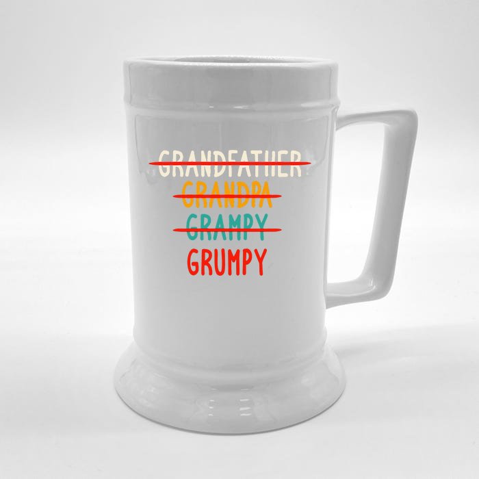 Grumpy Grandfather Fathers Day Front & Back Beer Stein