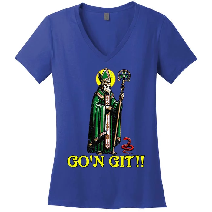 Gon Git Funny St Patricks Day Shamrock Women's V-Neck T-Shirt