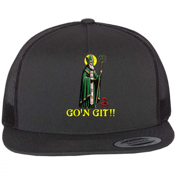 Gon Git Funny St Patricks Day Shamrock Flat Bill Trucker Hat