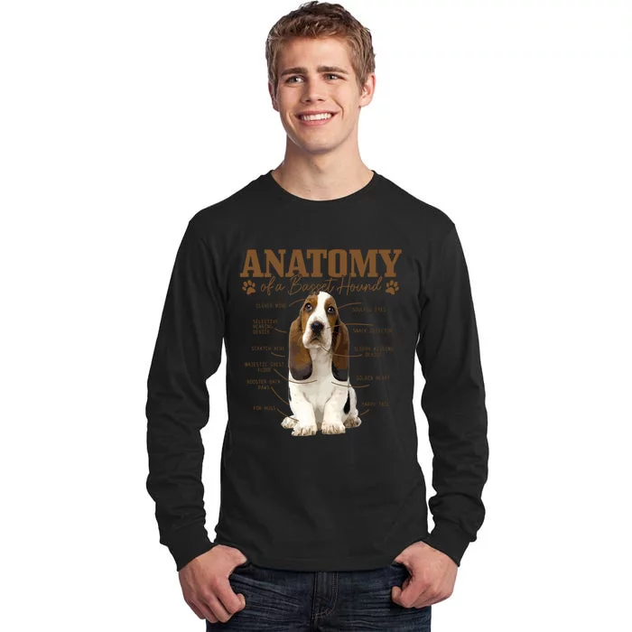 Great Gift Funny Cute Dog Basset Mom Tall Long Sleeve T-Shirt