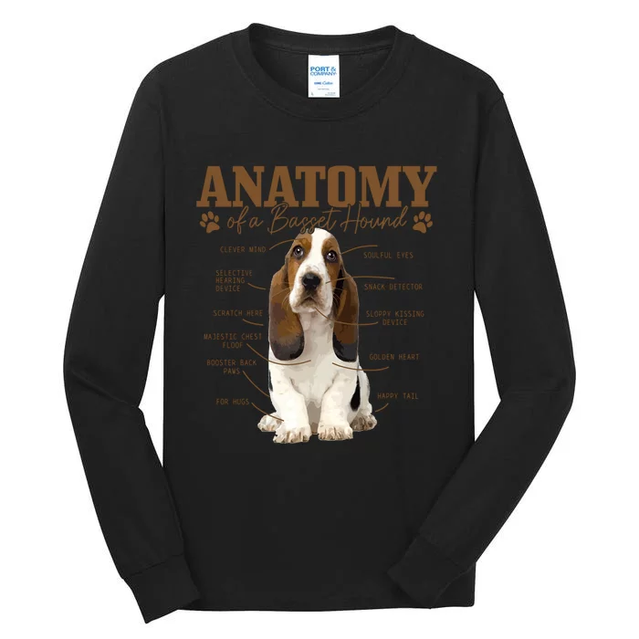 Great Gift Funny Cute Dog Basset Mom Tall Long Sleeve T-Shirt