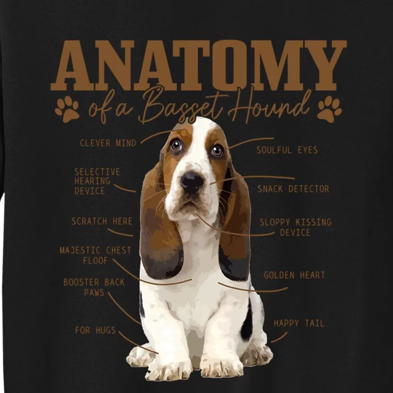 Great Gift Funny Cute Dog Basset Mom Tall Sweatshirt