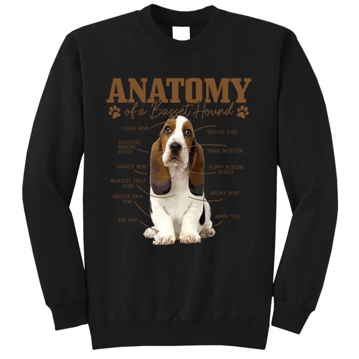 Great Gift Funny Cute Dog Basset Mom Tall Sweatshirt