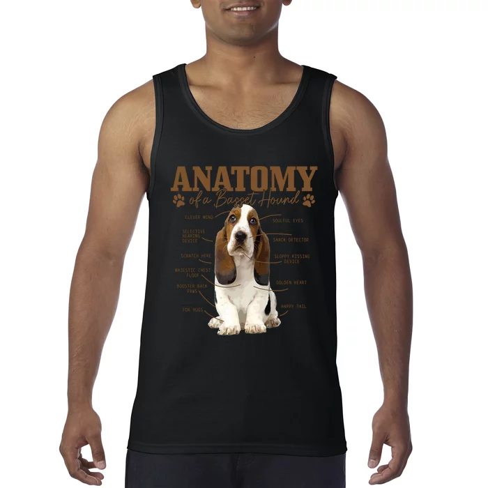 Great Gift Funny Cute Dog Basset Mom Tank Top