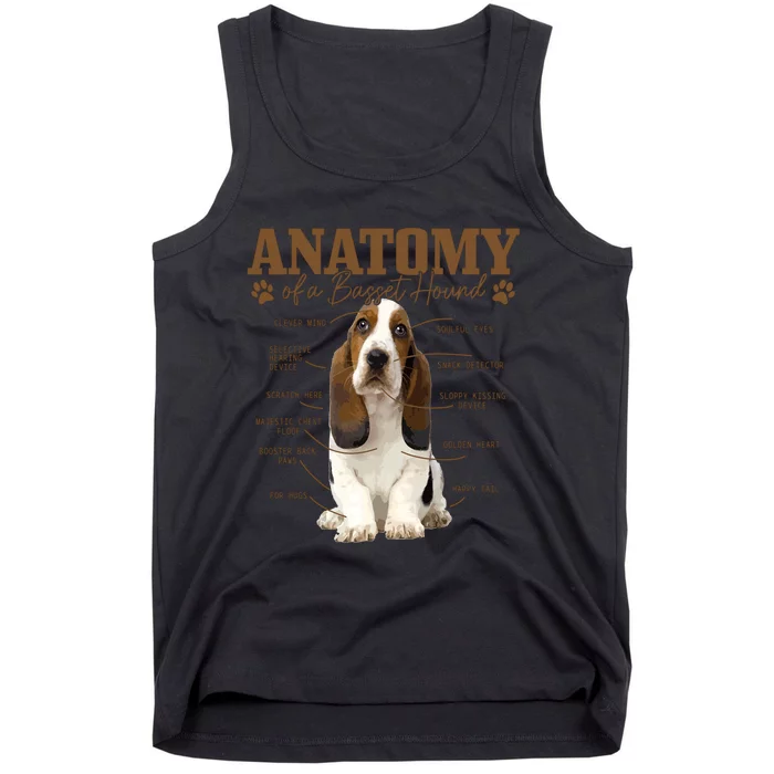 Great Gift Funny Cute Dog Basset Mom Tank Top