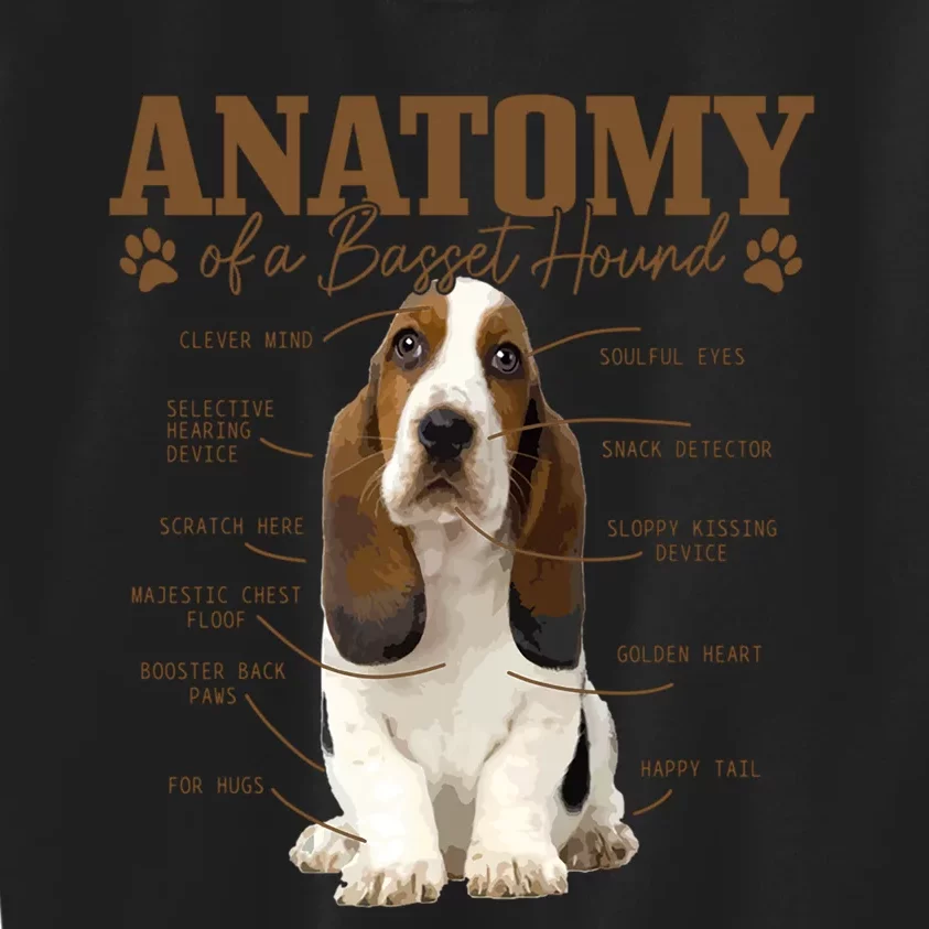 Great Gift Funny Cute Dog Basset Mom Kids Sweatshirt