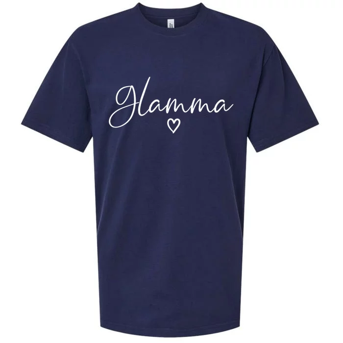 Glamma Gifts For Women Grandma Heart MotherS Day Glamma Sueded Cloud Jersey T-Shirt