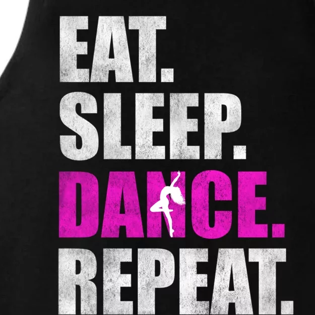 Great Gift For Love Dancer Eat Sleep Dance Repeat Ladies Tri-Blend Wicking Tank