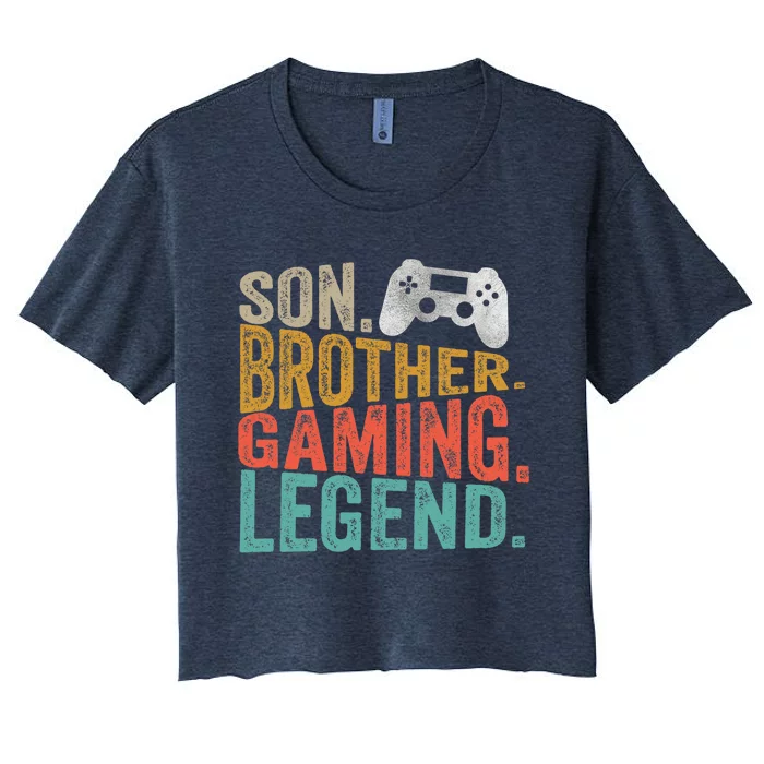 Gaming Gifts For Teenage Boy 8-16 Year Old Gamer Women's Crop Top Tee