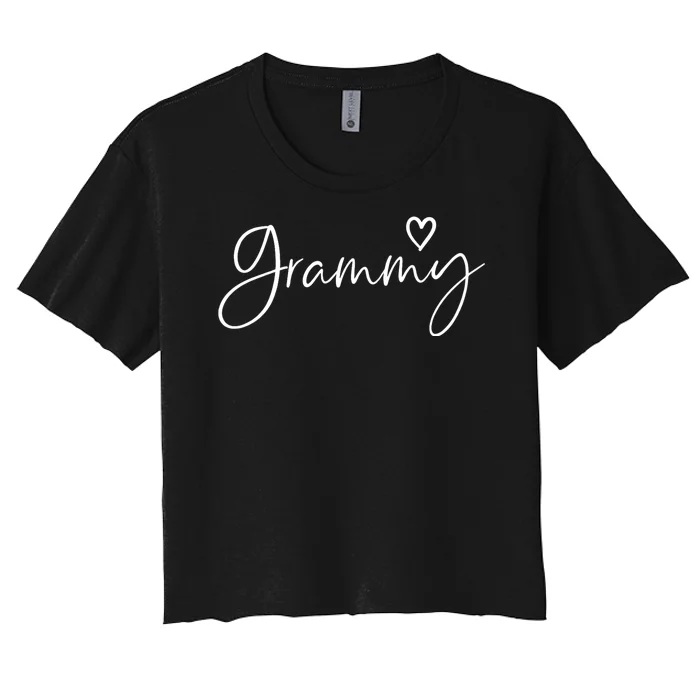 Grammy Gifts For Women Grandma Heart MotherS Day Grammy Women's Crop Top Tee