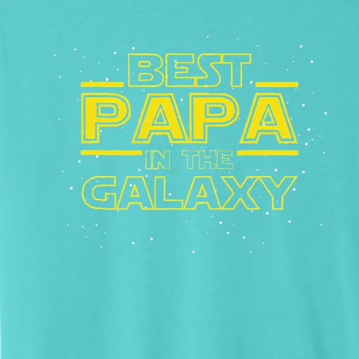 Grandpa Gift For Papa Best Papa In The Galaxy ChromaSoft Performance T-Shirt