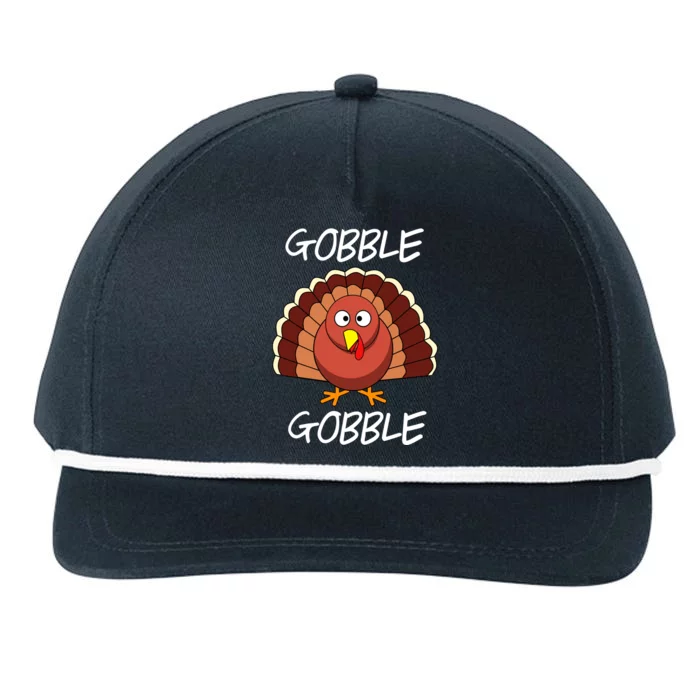 Gobble Gobble Funny Thanksgiving Gift Snapback Five-Panel Rope Hat