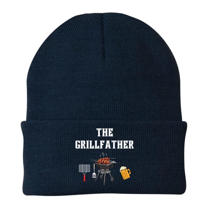 Grillfather Grilling Funny Bbq Meat Dad Grandpa Grill Gift Knit Cap Winter Beanie