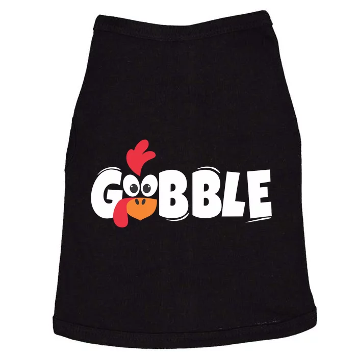 Gobble Gobble Funny Thanksgiving Turkey Doggie Tank