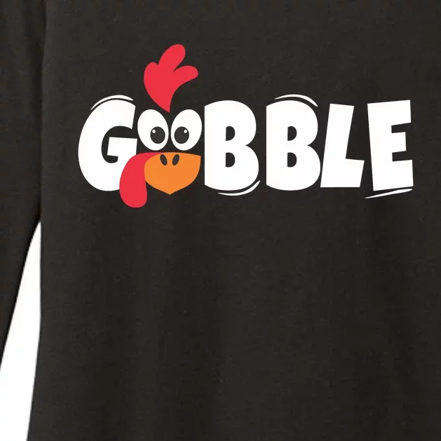 Gobble Gobble Funny Thanksgiving Turkey Womens CVC Long Sleeve Shirt