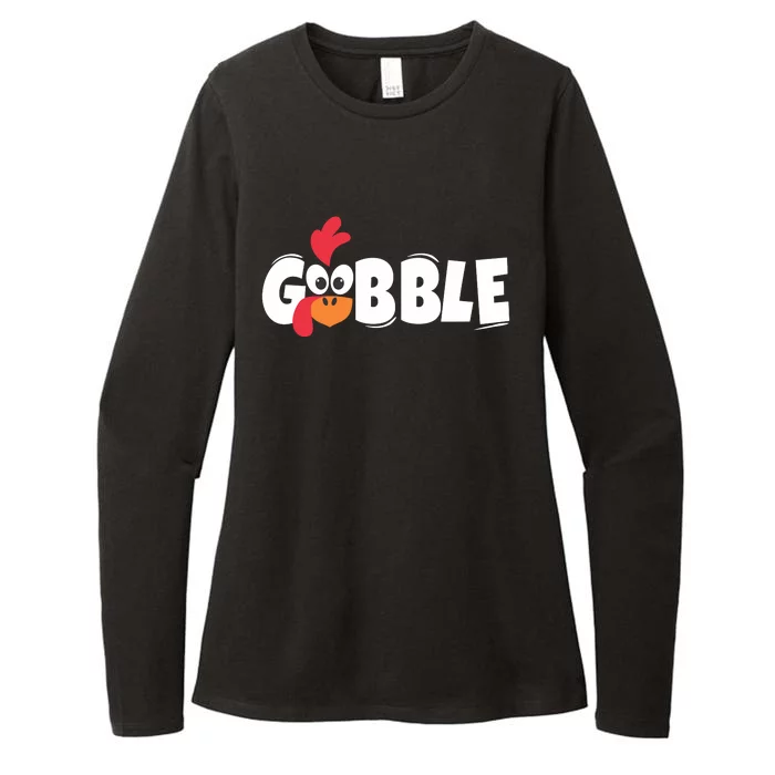 Gobble Gobble Funny Thanksgiving Turkey Womens CVC Long Sleeve Shirt