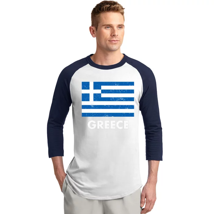 Greek Greece Flag Cool Gift Baseball Sleeve Shirt