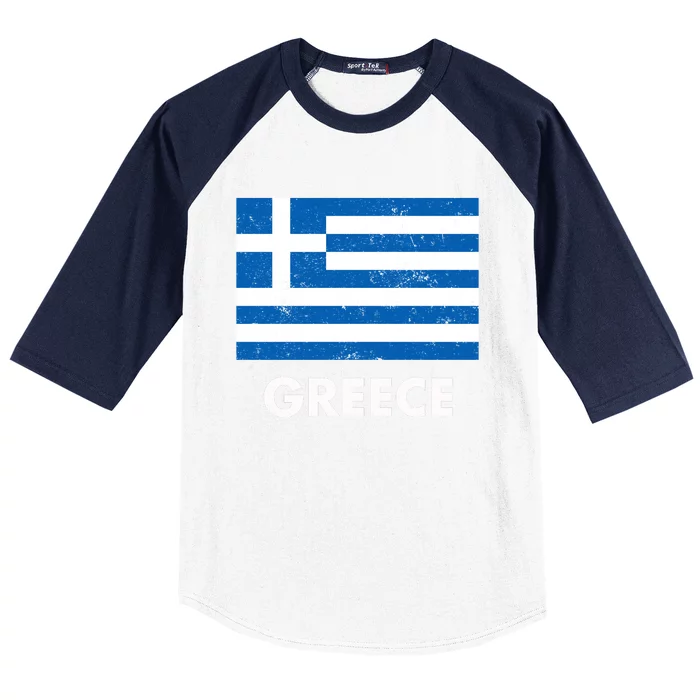 Greek Greece Flag Cool Gift Baseball Sleeve Shirt