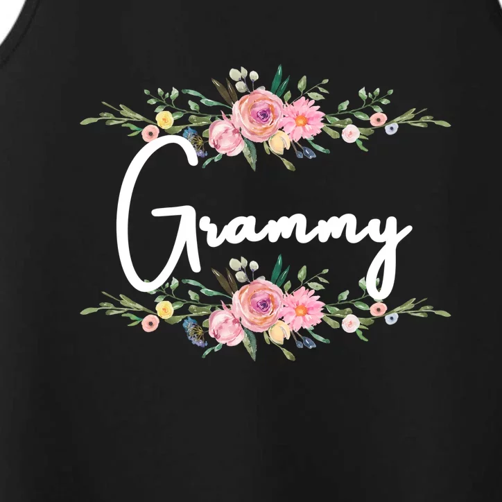 Grandmother Grammy Floral Cute Gift Performance Tank