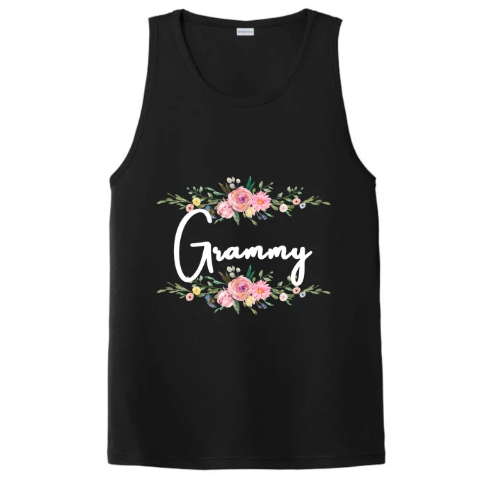 Grandmother Grammy Floral Cute Gift Performance Tank