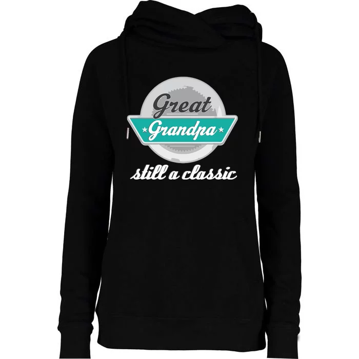 Great Grandpa Gifts Funny Fathers Day Vintage Womens Funnel Neck Pullover Hood