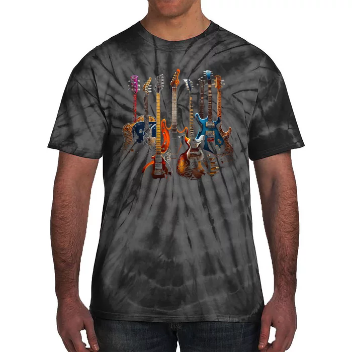 Guitars Guitarists Gift Tie-Dye T-Shirt