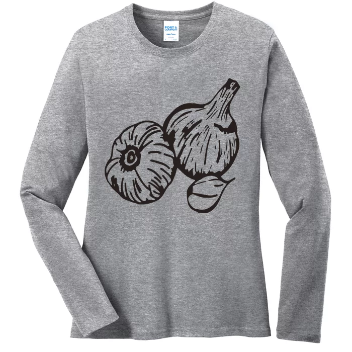 Garlic Garden Gift Ladies Long Sleeve Shirt