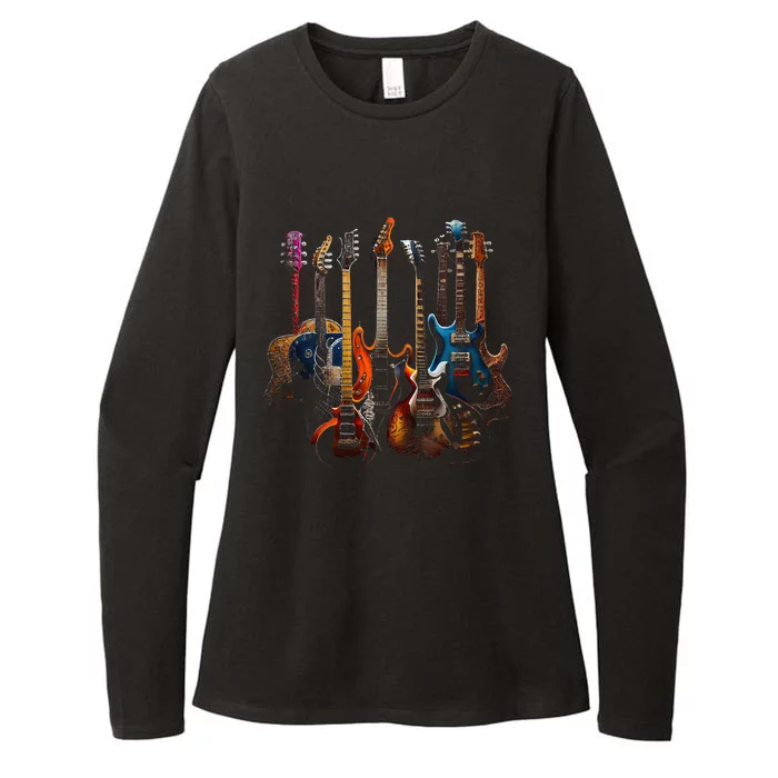 Guitars Guitarists Gift Womens CVC Long Sleeve Shirt