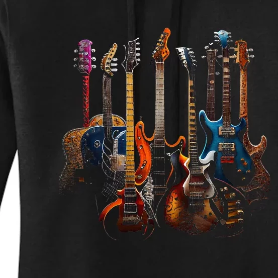 Guitars Guitarists Gift Women's Pullover Hoodie