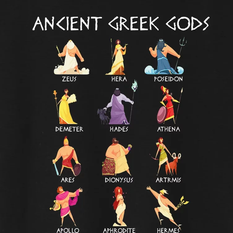 Greek Gods Greek Mythology Ancient Legends Women's Crop Top Tee