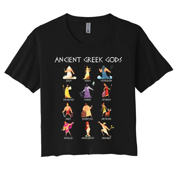 Greek Gods Greek Mythology Ancient Legends Women's Crop Top Tee