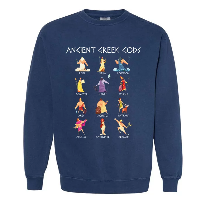 Greek Gods Greek Mythology Ancient Legends Garment-Dyed Sweatshirt