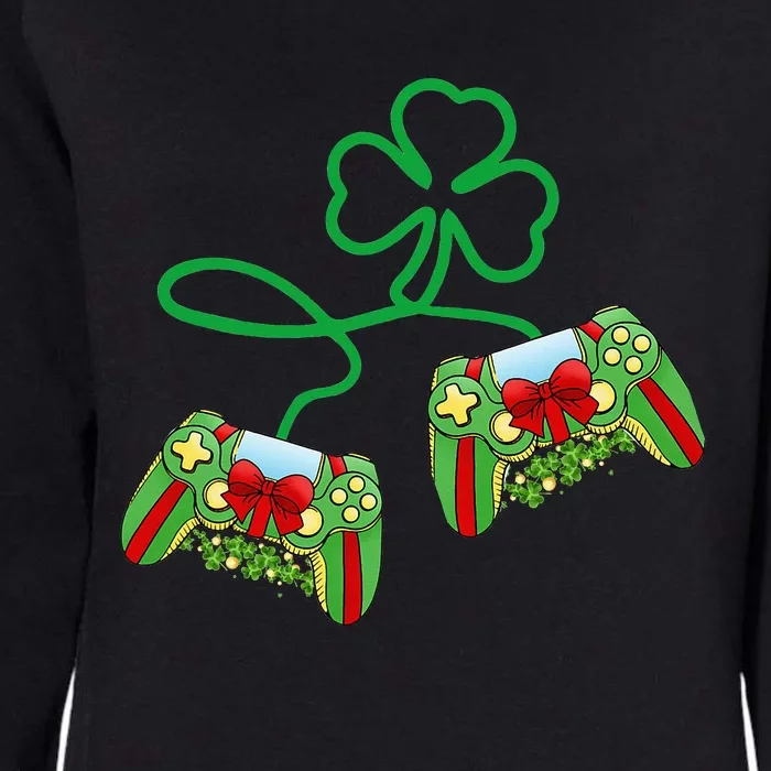 Gamer Gifts Game Shamrock St PatricksDay Irish Womens California Wash Sweatshirt