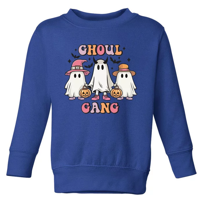 Ghoul Gang Groovy Boo Witch Funny Halloween Gift Toddler Sweatshirt