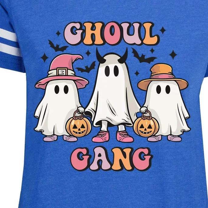 Ghoul Gang Groovy Boo Witch Funny Halloween Gift Enza Ladies Jersey Football T-Shirt