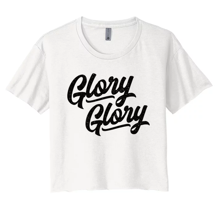 Glory Glory Georgia Rally Fight Song Women's Crop Top Tee