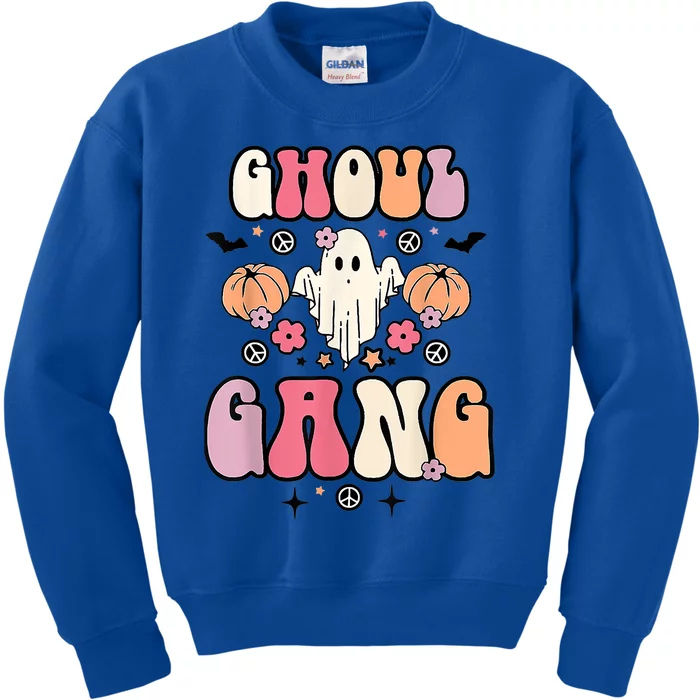 Ghoul Gang Groovy Hey Boo Pumpkin Boo Crew Halloween Costume Great Gift Kids Sweatshirt