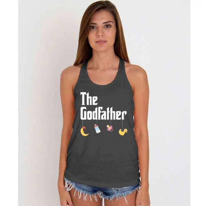 Godfather Godson Goddaughter Godchild Godparent Women's Knotted Racerback Tank