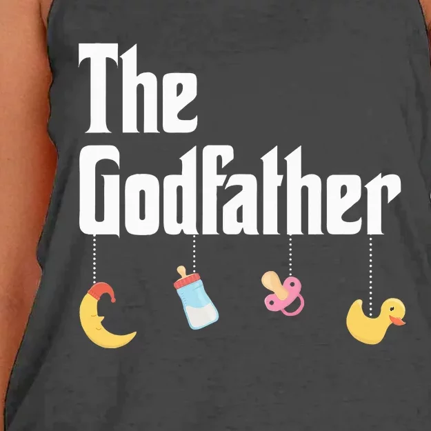 Godfather Godson Goddaughter Godchild Godparent Women's Knotted Racerback Tank