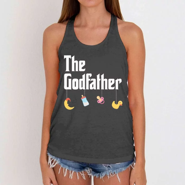 Godfather Godson Goddaughter Godchild Godparent Women's Knotted Racerback Tank