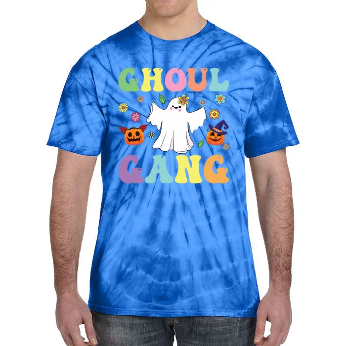 Ghoul Gang Groovy Hey Boo Pumpkin Boo Crew Halloween Retro Funny Gift Tie-Dye T-Shirt