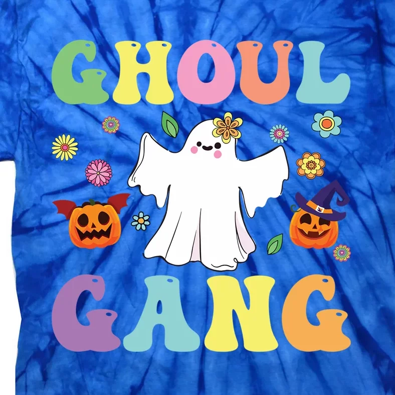 Ghoul Gang Groovy Hey Boo Pumpkin Boo Crew Halloween Retro Funny Gift Tie-Dye T-Shirt