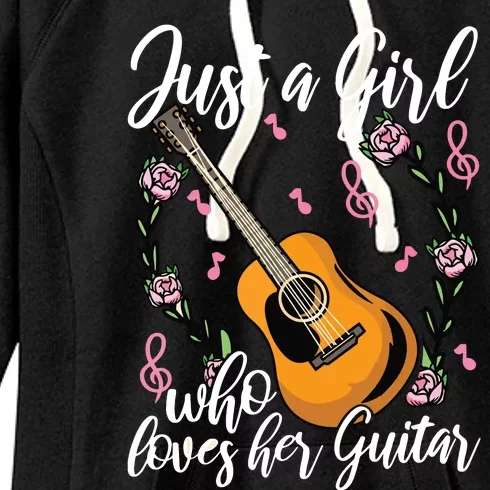 Guitar Girl Guitarist Guitar Player Guitar Lover Gift Women's Fleece Hoodie