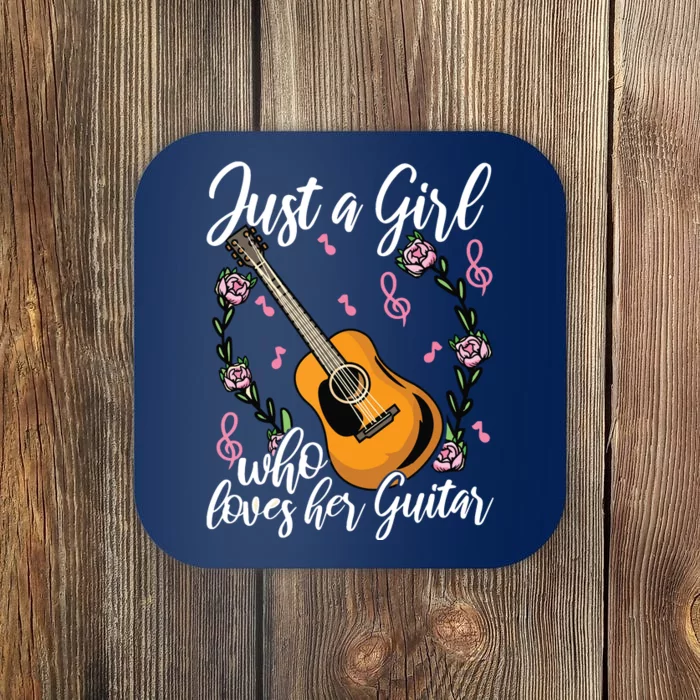 Guitar Girl Guitarist Guitar Player Guitar Lover Gift Coaster