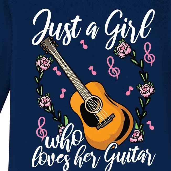 Guitar Girl Guitarist Guitar Player Guitar Lover Gift Baby Long Sleeve Bodysuit