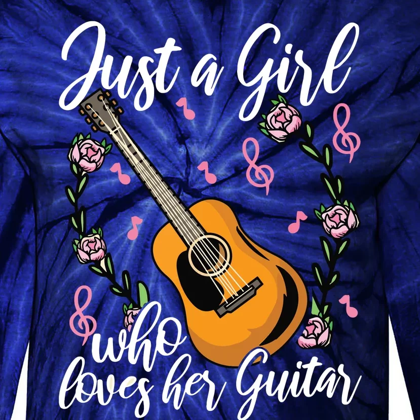 Guitar Girl Guitarist Guitar Player Guitar Lover Gift Tie-Dye Long Sleeve Shirt